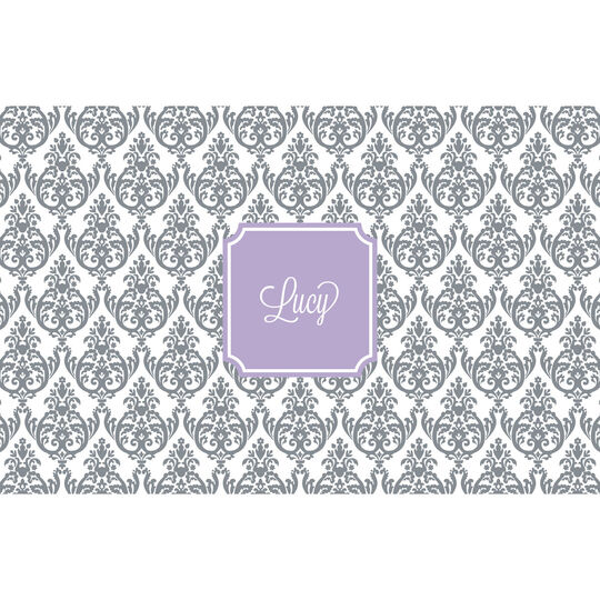 Grey Damask Placemats